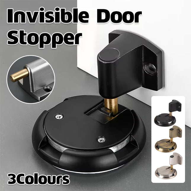 Floor Suction Door Stop Invisible Non Drilling Push Pull Holder for Bedroom