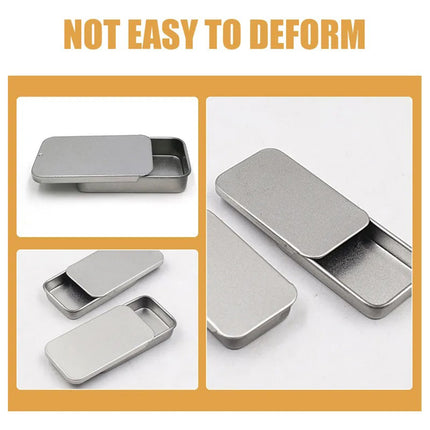 200Pcs Small Items Push Pull Storage Tin for Travel Fragrance Container Gift