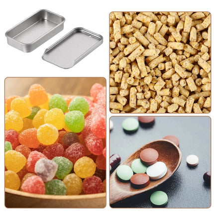 200Pcs Small Items Push Pull Storage Tin for Travel Fragrance Container Gift