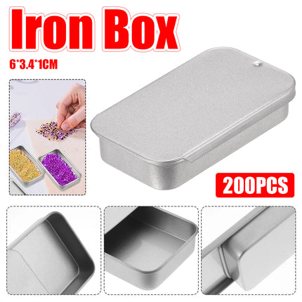 200Pcs Small Items Push Pull Storage Tin for Travel Fragrance Container Gift