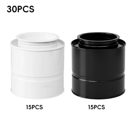30PCS Round Tin Storage Containers with Lids Stackable Metal Packaging Tins