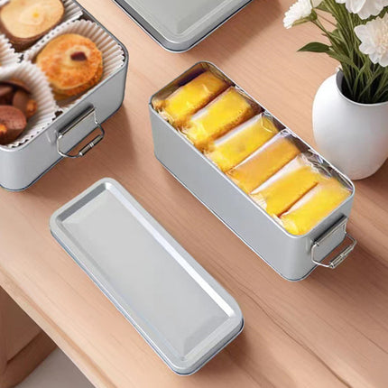 50 Pack Rectangular Metal Storage Tin Boxes with Buckle Lid for Gifts Crafts Storage