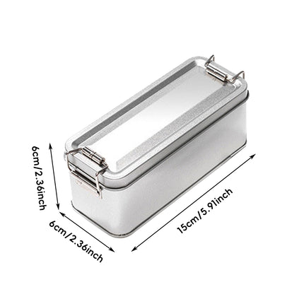50 Pack Rectangular Metal Storage Tin Boxes with Buckle Lid for Gifts Crafts Storage