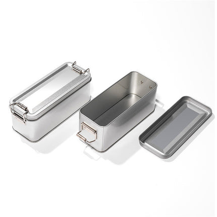 50 Pack Rectangular Metal Storage Tin Boxes with Buckle Lid for Gifts Crafts Storage