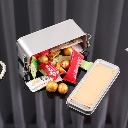 50 Pack Rectangular Metal Storage Tin Boxes with Buckle Lid for Gifts Crafts Storage