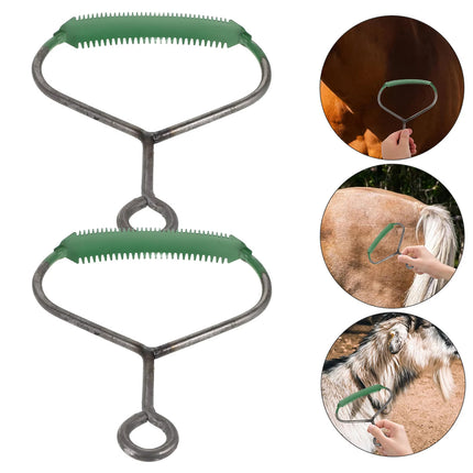 3PCS Iron Cattle Brush Comb Durable for Cattle Horses Sheep Grooming Hair Care
