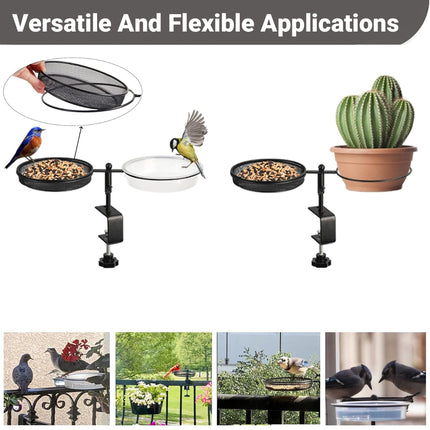 Carbon Steel Bird Feeder Weatherproof Outdoor Garden Yard Bird Feeding Accessory