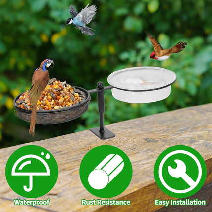 Carbon Steel Bird Feeder Weatherproof Outdoor Garden Yard Bird Feeding Accessory