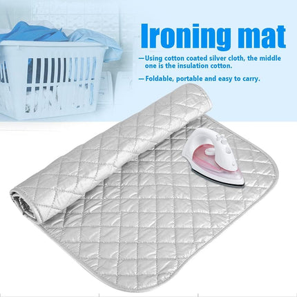 Household Portable Foldable Heat Resistant Ironing Board Mat Non Slip Easy Store