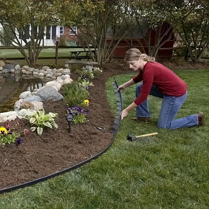 L Shaped Garden Edging Border Landscape Grass Lawn Stone Edge Fence Strip