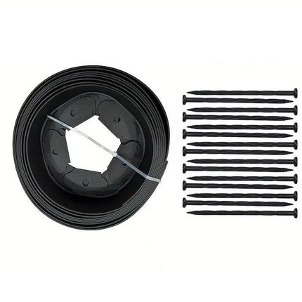 L Shaped Garden Edging Border Grass and Stone Landscape Barrier Retaining Strip