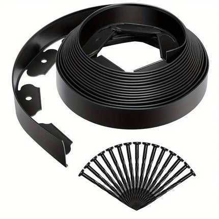 L Shaped Garden Edging Border Grass and Stone Landscape Barrier Retaining Strip