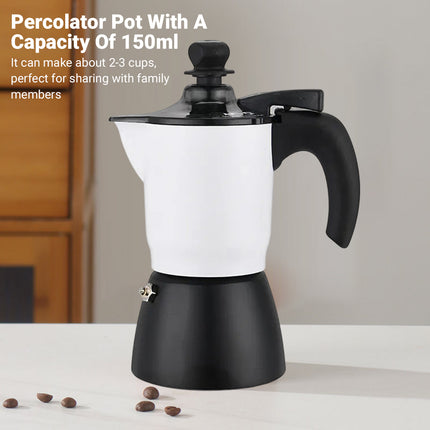 150ml Home Coffee Maker Moka Pot for Espresso Brewing Home Kitchen Daily Use