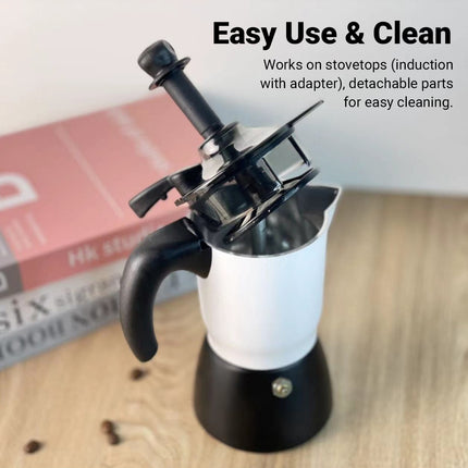 150ml Home Coffee Maker Moka Pot for Espresso Brewing Home Kitchen Daily Use