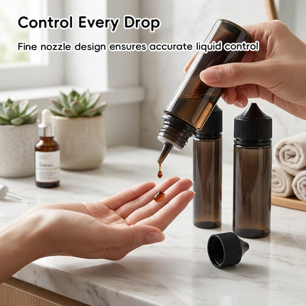 Portable Dropper Bottle Set 50ml 100ml Refill Squeeze Bottles 30 Pack