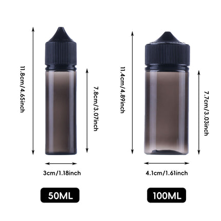 Portable Dropper Bottle Set 50ml 100ml Refill Squeeze Bottles 30 Pack