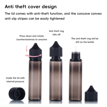 Portable Dropper Bottle Set 50ml 100ml Refill Squeeze Bottles 30 Pack