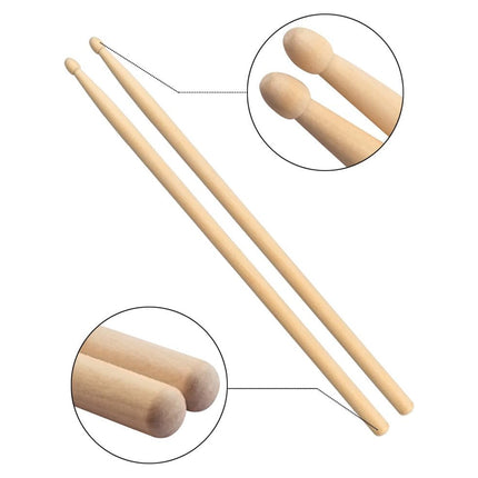 Drum Sticks 4 Piece Set for Acoustic Electric Drums Professional Music Practice
