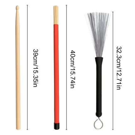 Drum Sticks 4 Piece Set for Acoustic Electric Drums Professional Music Practice