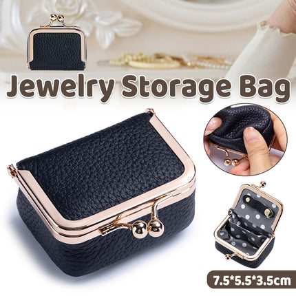 Mini Jewelry Box Diamond Ring Necklace Earring Coin Purse Jewelry Storage Bag
