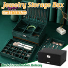 Vintage Triple Jewellery Storage Box Multifunctional Organizer Jewellery Case