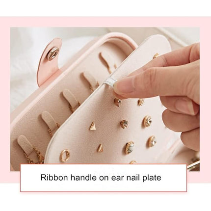 Portable Jewellery Box Travel Case Ring Earring Necklace 16 x 11.5 x 5cm
