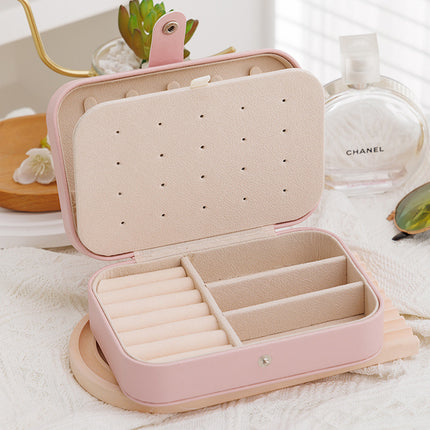 Portable Jewellery Box Travel Case Ring Earring Necklace 16 x 11.5 x 5cm