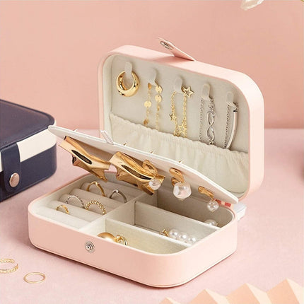 Portable Jewellery Box Travel Case Ring Earring Necklace 16 x 11.5 x 5cm