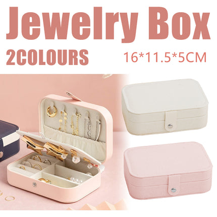 Portable Jewellery Box Travel Case Ring Earring Necklace 16 x 11.5 x 5cm