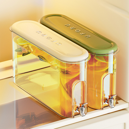 Large Capacity Cold Water Kettle with Faucet Juice Jug Summer Drink Dispenser