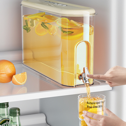 Large Capacity Cold Water Kettle with Faucet Juice Jug Summer Drink Dispenser