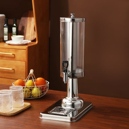 3L Stainless Steel Juice Dispenser Single Tap Beverage Server Cold Drink Container