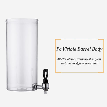 3L Stainless Steel Juice Dispenser Single Tap Beverage Server Cold Drink Container