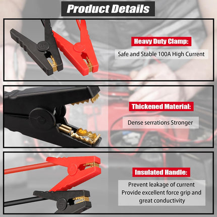 Portable Car Jump Starter Cable Emergency Power Conversion Line Durable Anti Slip