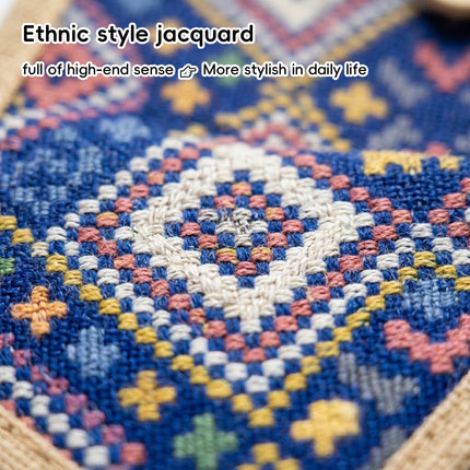 Ethnic Jacquard Jute Tote Bags 10 Pack Two Colours