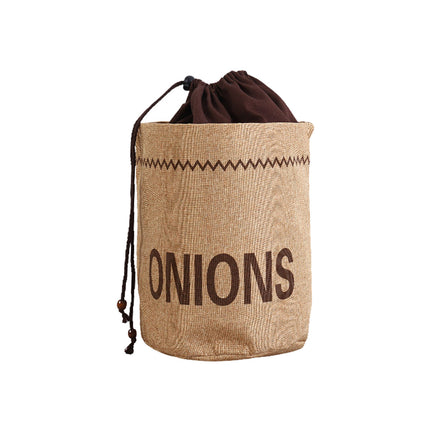 Kitchen Drawstring Jute Produce Bags 2 Pack Labeled
