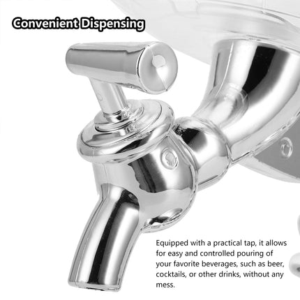 Large Capacity Plastic Beer Dispenser 3.5L Food Grade Leakproof Easy Pour