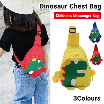 Dinosaur Cartoon Crossbody Bag Casual Chest Sling Travel Pouch with Strap