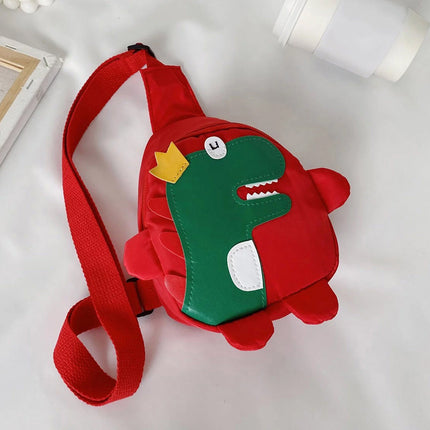 Dinosaur Cartoon Crossbody Bag Casual Chest Sling Travel Pouch with Strap
