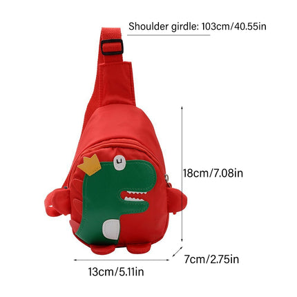 Dinosaur Cartoon Crossbody Bag Casual Chest Sling Travel Pouch with Strap