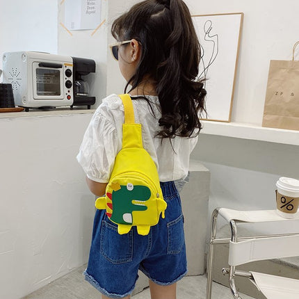 Dinosaur Cartoon Crossbody Bag Casual Chest Sling Travel Pouch with Strap
