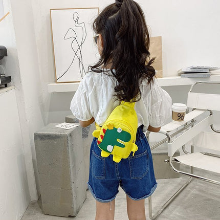 Dinosaur Cartoon Crossbody Bag Casual Chest Sling Travel Pouch with Strap