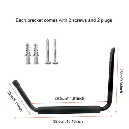 4in1 Wall Mounted Kayak Wall Rack Surfboard Canoe Storage Stand for Garage