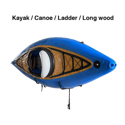 4in1 Wall Mounted Kayak Wall Rack Surfboard Canoe Storage Stand for Garage