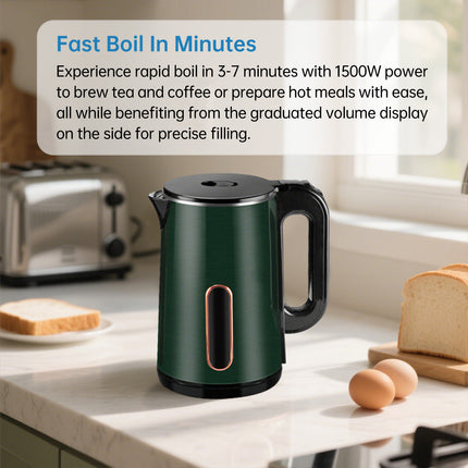 1.8L Capacity 304 Stainless Steel Electric Kettle Grade Food Safe Durable