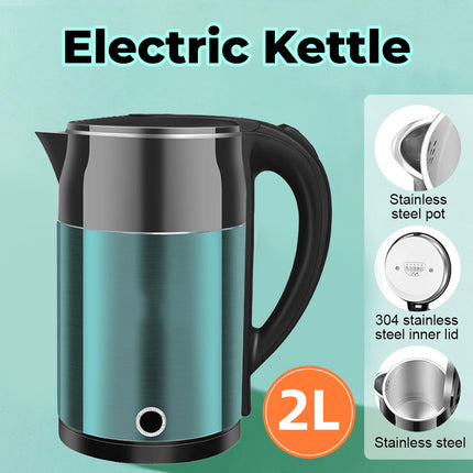 Home Smart Stainless Steel Electric Kettle 2L Double Layer Anti Scald Safe