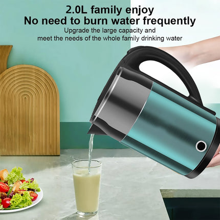 Home Smart Stainless Steel Electric Kettle 2L Double Layer Anti Scald Safe