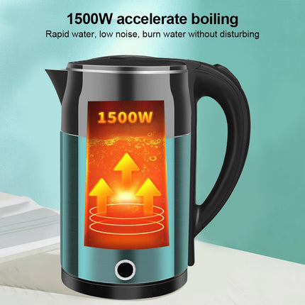Home Smart Stainless Steel Electric Kettle 2L Double Layer Anti Scald Safe