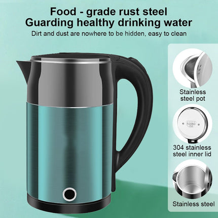 Home Smart Stainless Steel Electric Kettle 2L Double Layer Anti Scald Safe