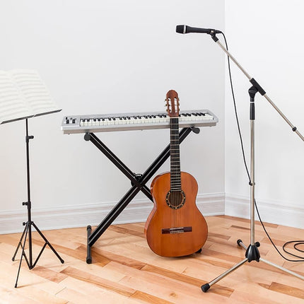Electronic Keyboard Stand Adjustable Height X Type Piano Stand Double Pipe Raised Stand